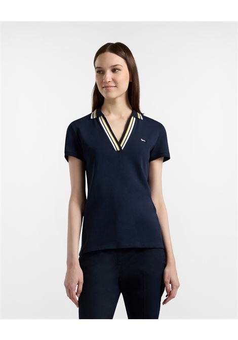 MAGLIA POLO SCOLLO A V RIGATA HARMONT & BLAINE | Maglia | LSQDB3020862801